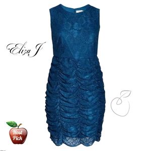 ELIZA J RUCHED LACE BODY-CON SZ 22W